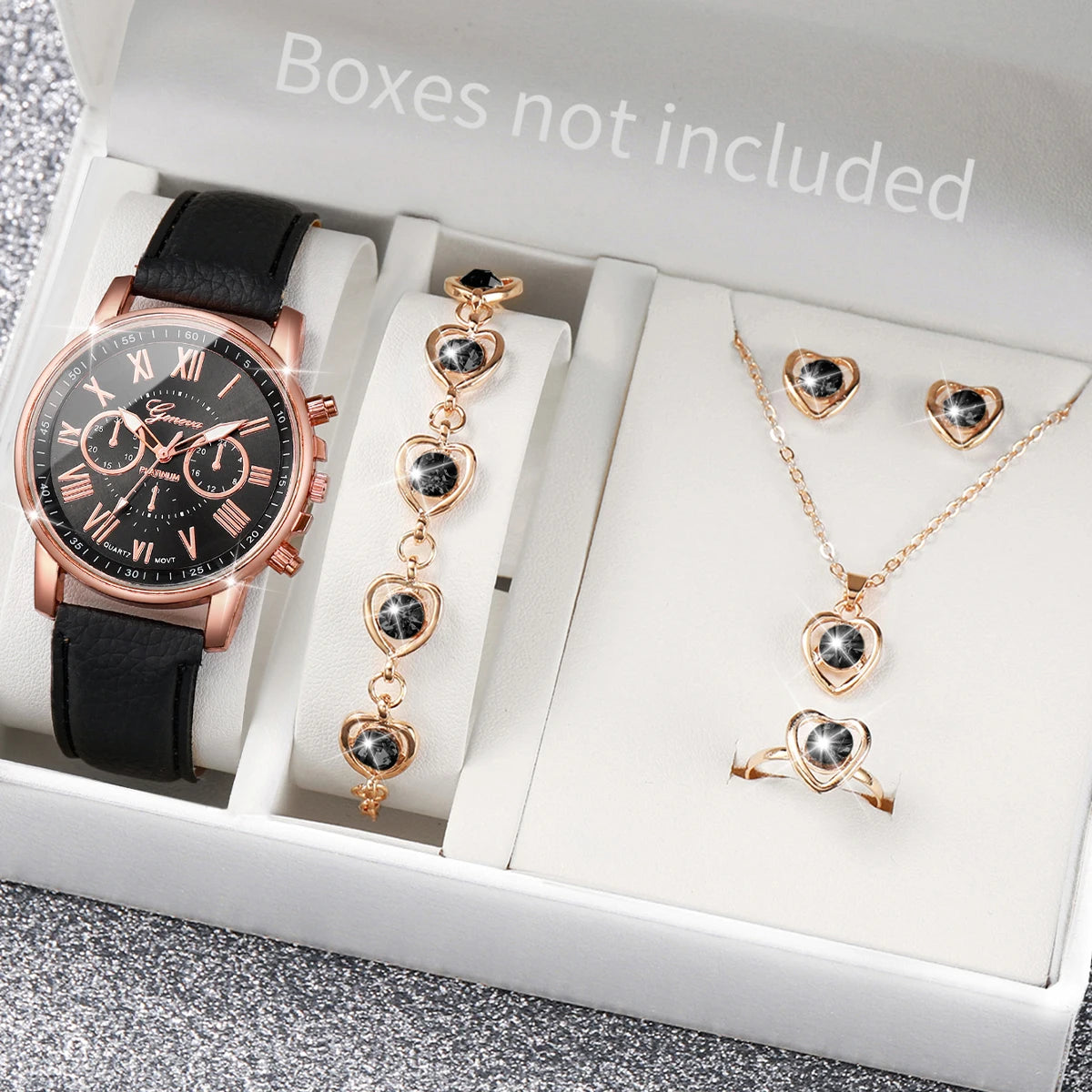 Heart Rhinestone Jewelry Set