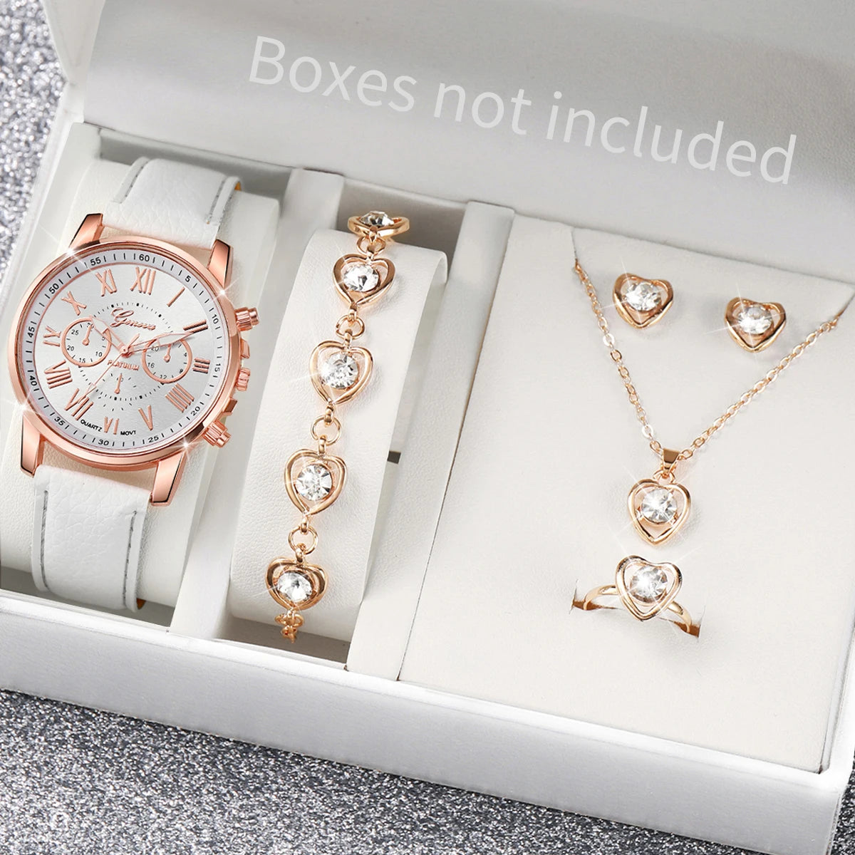 Heart Rhinestone Jewelry Set